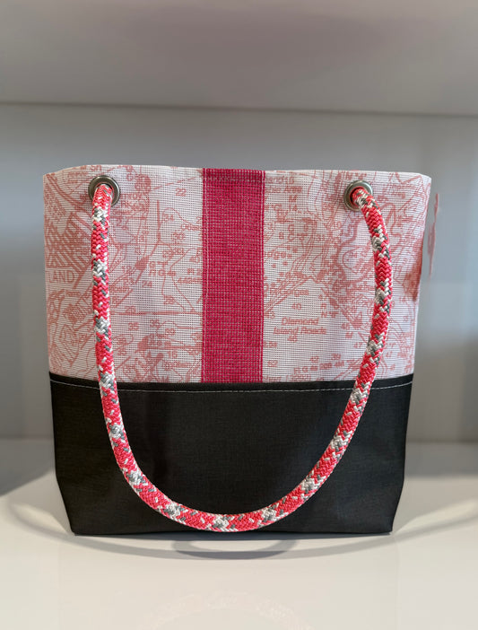 Casco Bay Chart Tote *Dusty Rose*