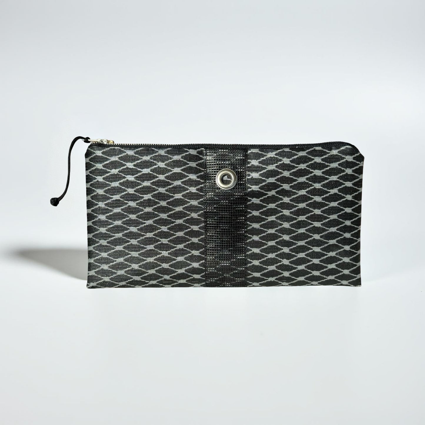 Metallic Silver & Black Clutch