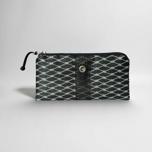 Metallic Silver & Black Mini-Clutch