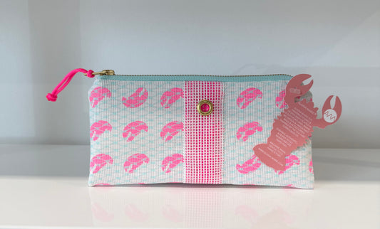 Claw Mini Clutch in Bleached Aqua