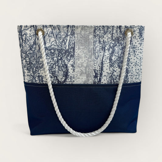 Boothbay Harbor Chart Tote