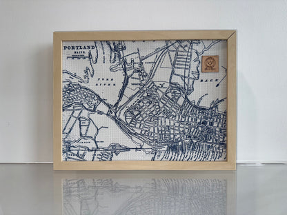 Framed Portland Map