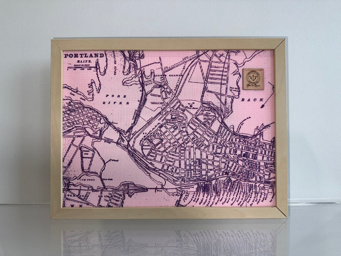 Framed Portland Map