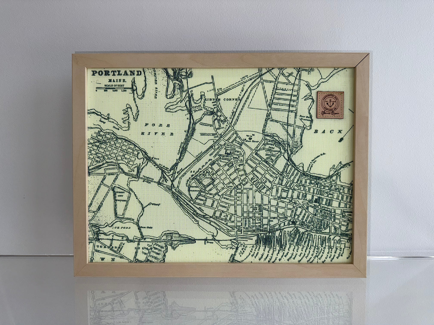 Framed Portland Map