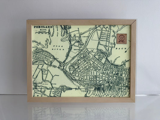 Framed Portland Map