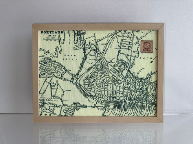 Framed Portland Map
