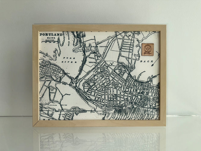Framed Portland Map