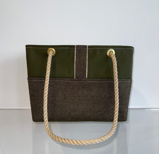 The Laine Tote in Olive Khaki