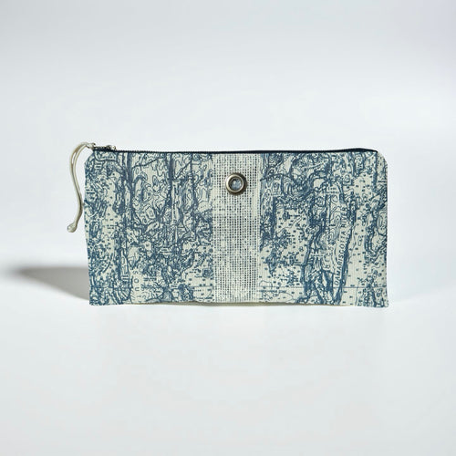 Boothbay Harbor Chart in Sailor Blue Clutch