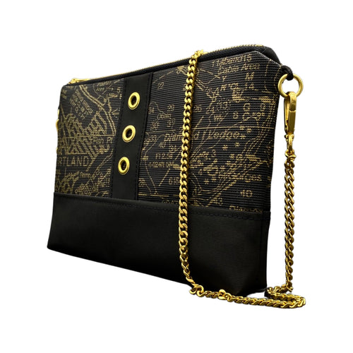 Marina Shoulder Bag in Metallic Gold Chart
